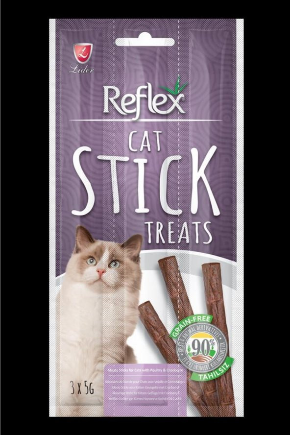Reflex Kedi Ödül Stick Kümes Hayvanı  Kızılcık 3x5 gr