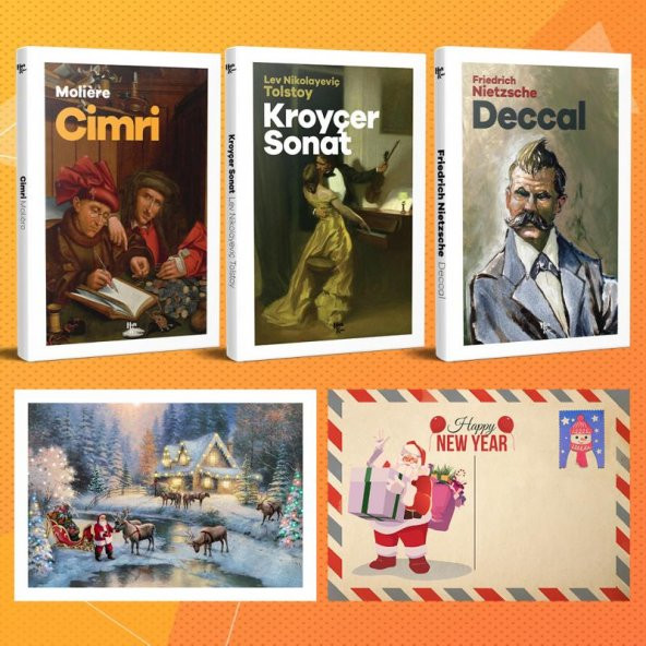 Halk Kitabevi Dünya Klasikleri Üçlü Set - Cimri - Kroyçer Sonat - Deccal ve Kartpostal