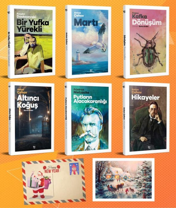 Halk Kitabevi Dünya Klasikleri Altılı Set - 4 ve Kartpostal