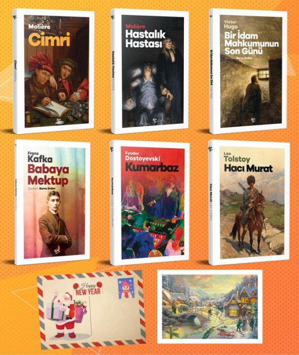 Halk Kitabevi Dünya Klasikleri Altılı Set - 9 ve Kartpostal