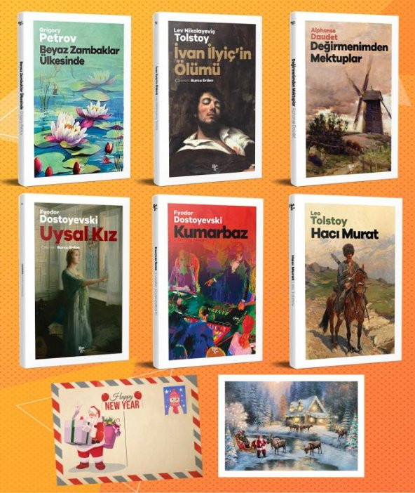 Halk Kitabevi Dünya Klasikleri Altılı Set - 6 ve Kartpostal
