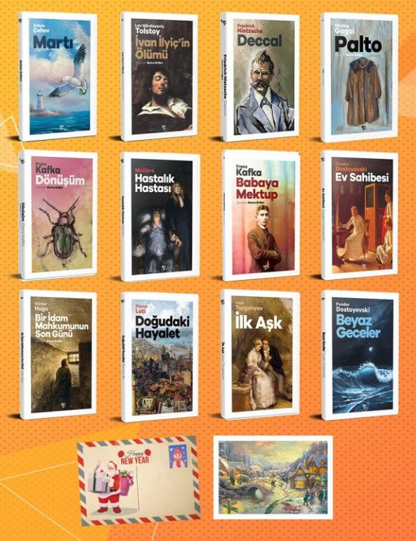 Halk Kitabevi Dünya Klasikleri Onikili Set - 1 ve Kartpostal