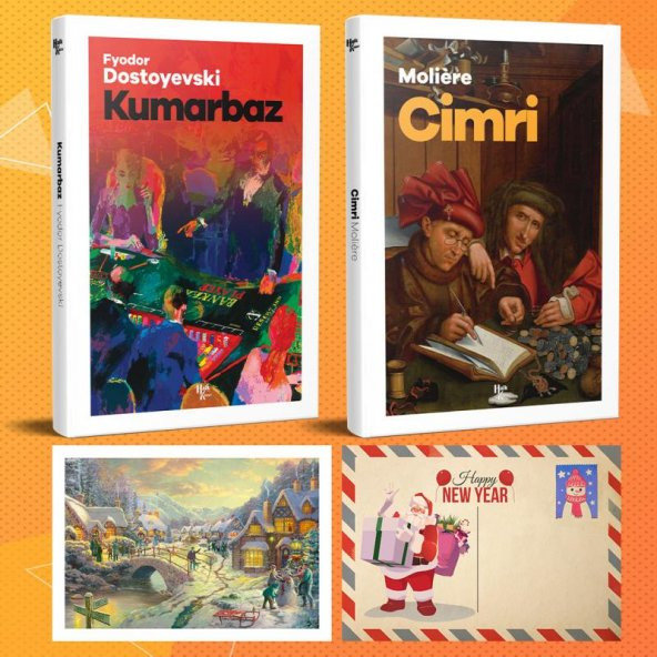 Halk Kitabevi Dünya Klasikleri İkili Set - Kumarbaz - Cimri ve Kartpostal
