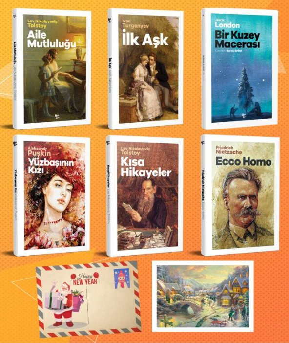 Halk Kitabevi Dünya Klasikleri Altılı Set - 8 ve Kartpostal