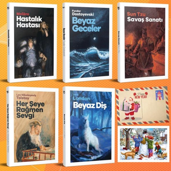 Halk Kitabevi Dünya Klasikleri Beşli Set - 9 ve Kartpostal