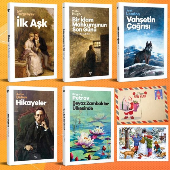 Halk Kitabevi Dünya Klasikleri Beşli Set - 8 ve Kartpostal