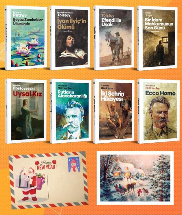 Halk Kitabevi Dünya Klasikleri Sekizli Set - 6 ve Kartpostal