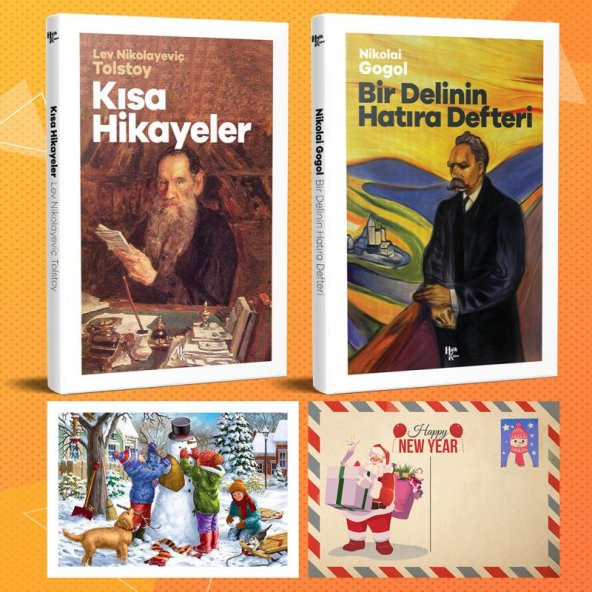 Halk Kitabevi Dünya Klasikleri İkili Set - Kısa Hikayeler - Bir Delinin Hatıra Defteri ve Kartpostal