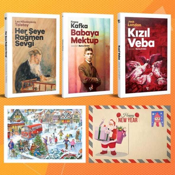 Halk Kitabevi Dünya Klasikleri Üçlü Set - Her Şeye Rağmen Sevgi - Babaya Mektup - Kızıl Veba ve Kartpostal