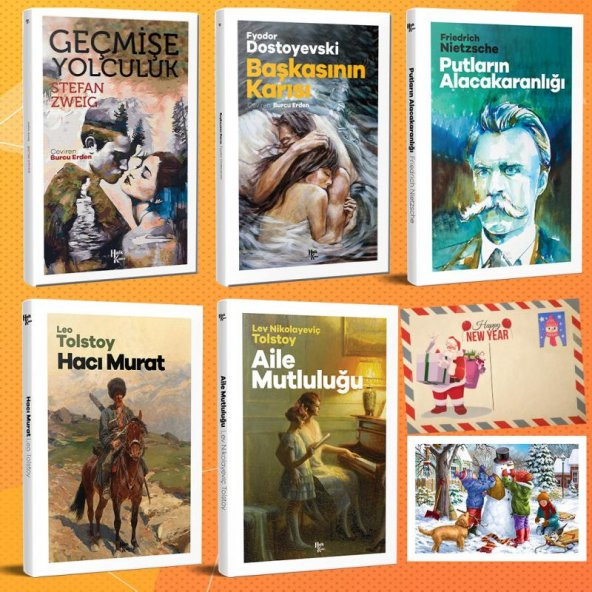 Halk Kitabevi Dünya Klasikleri Beşli Set - 10 ve Kartpostal