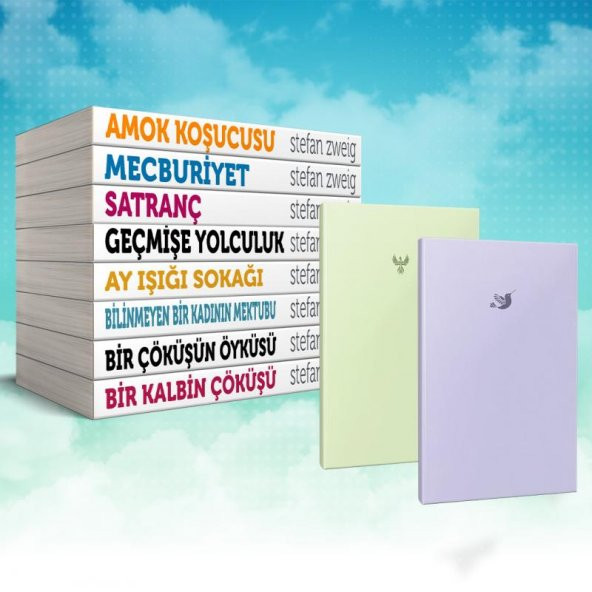 Halk Kitabevi Stefan Zweig 8 Kitap ve İkili Çizgisiz Defter