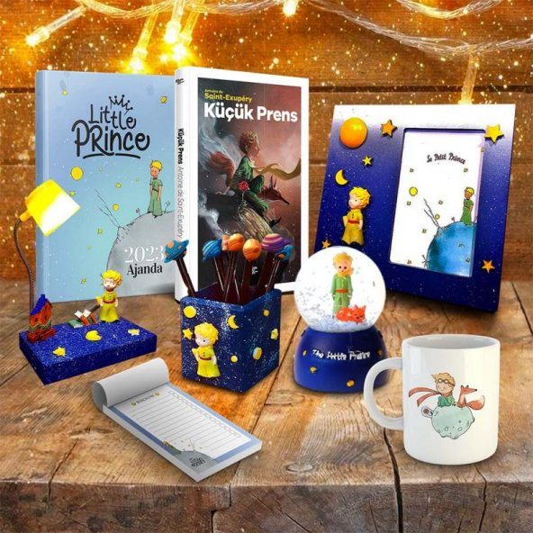 Halk Kitabevi Küçük Prens Hediye Seti - (1 Kitap ve 7 kırtasiye Ürünü)
