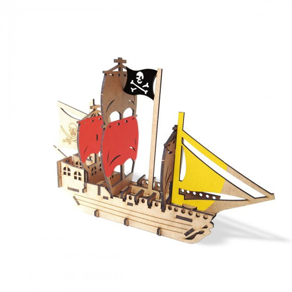 Halk Kitabevi Büyük Korsan Gemisi, 3D Ahşap Maket