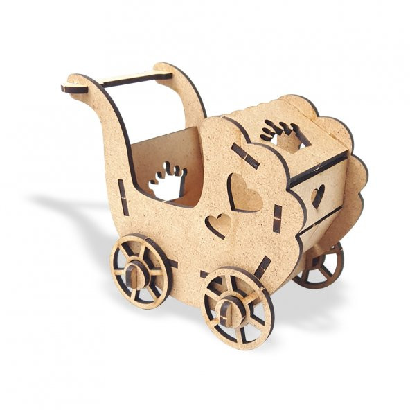 Halk Kitabevi Bebek Arabası, 3D Ahşap Maket - 2