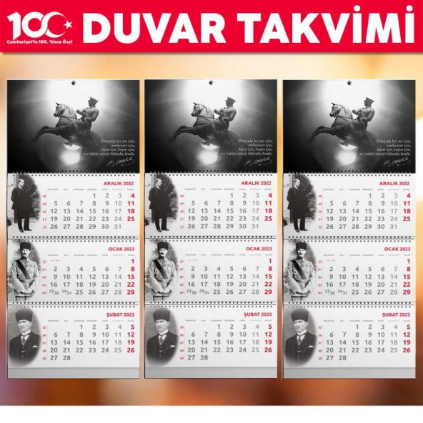 Halk Kitabevi Üçlü Gemici Duvar Takvimi - Samsun - 1