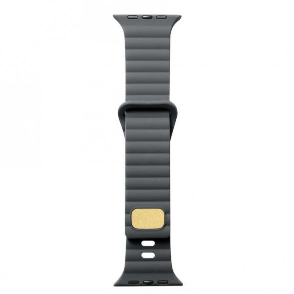 Apple Watch 2/3/4/5/6/7/8/Se/Ultra Soft Yüzey Metal Toka Silikon Kordon 42-44-45-49Mm Uyumlu