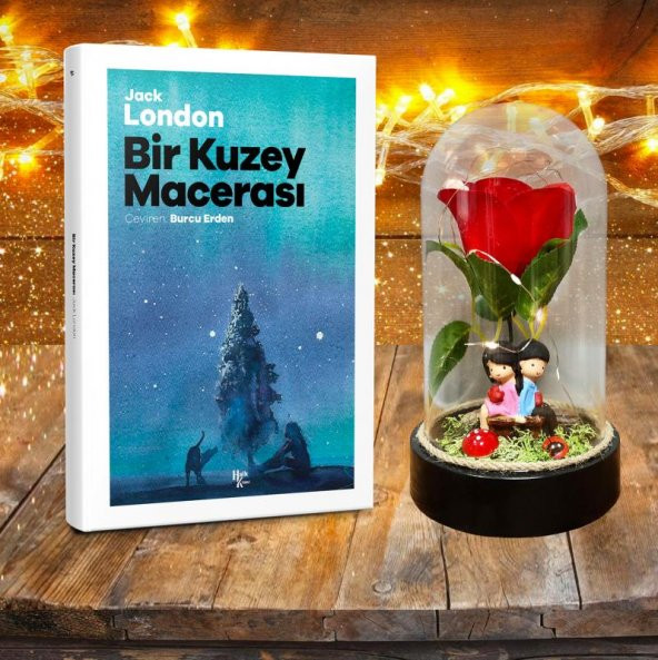 Halk Kitabevi Kırmızı Gül ve Sevgililer Teraryum Hediye Seti - Bir Kuzey Macerası Dünya Klasiği