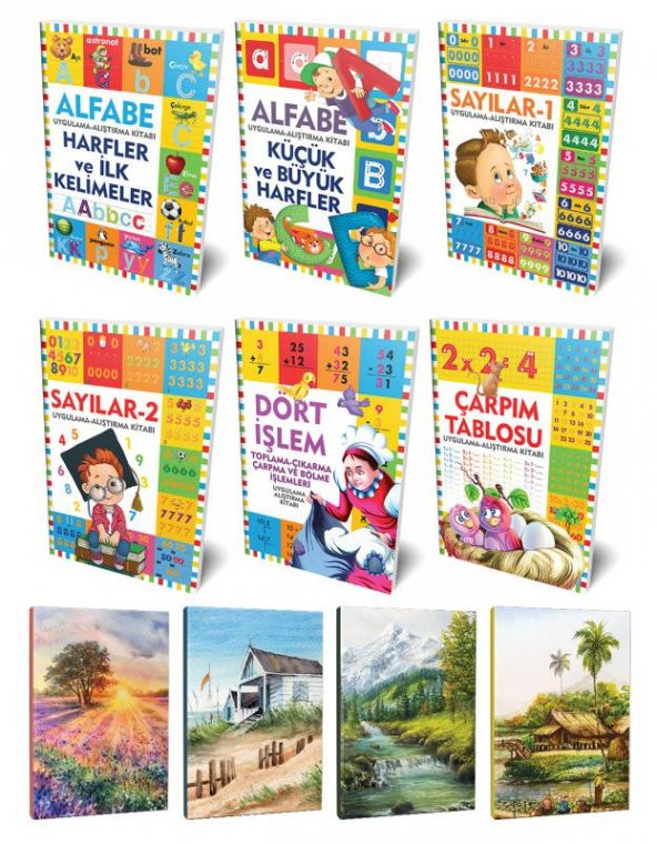 Halk Kitabevi Etkinlik Kitapları 6lı Kitap Seti ve 4 Defter