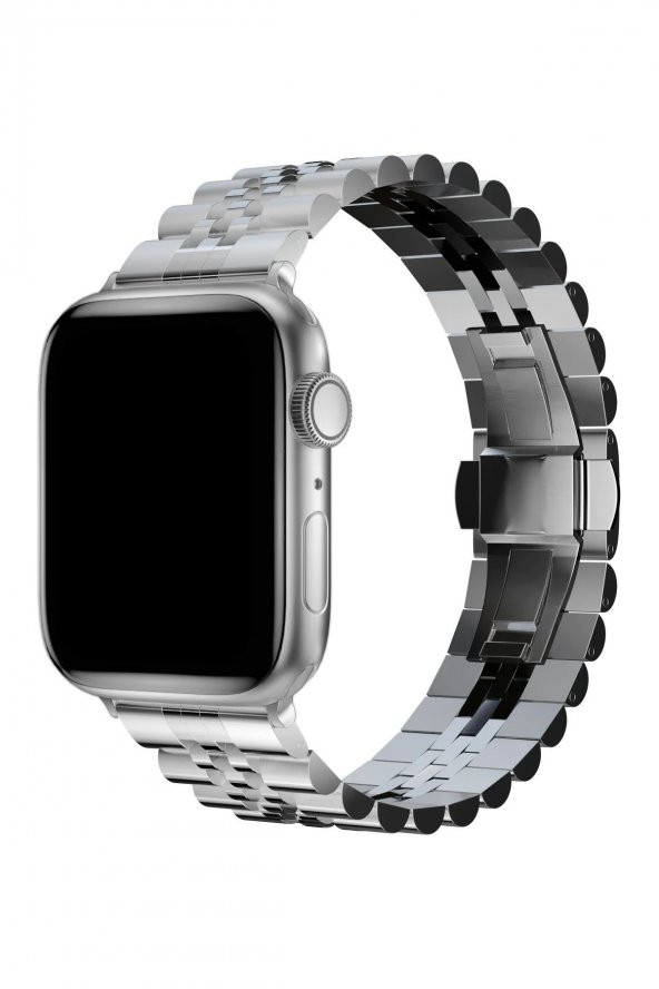 Apple Watch Seri 2/3/4/5/6/7/8/Se/Ultra Paslanmaz Metal Rolex Kordon 42-44-45-49 Mm Uyumlu