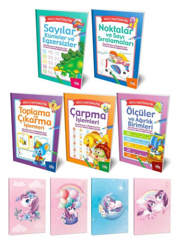 Halk Kitabevi Akıllı Matematik 5li Kitap Seti ve 4 Defter-5