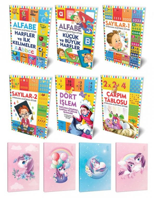 Halk Kitabevi Etkinlik Kitapları 6lı Kitap Seti ve 4 Defter -8