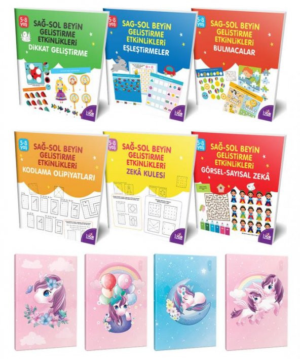 Halk Kitabevi Sağ-Sol Beyin 6lı Kitap Seti ve 4 Defter-5 - 1