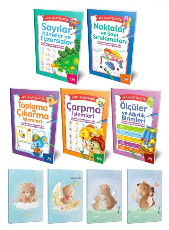 Halk Kitabevi Akıllı Matematik 5li Kitap Seti ve 4 Defter-4