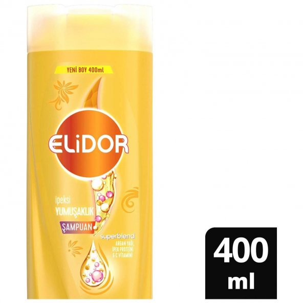 Elidor Superblend Saç Bakım Şampuanı İpeksi Yumuşaklık Argan Yağı İpek Proteini C Vitamini 400 ml - 2