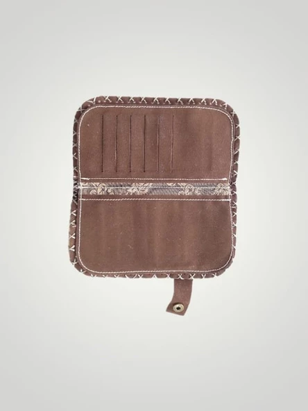 Vegan Deri Tasarım Cüzdan - Mavi Renk - Boyutları 19/10 - 3