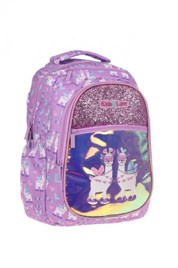 Kaukko Kıds&love Sırt Çantası Aynalı Taşlı Lama L5093 ürün görseli