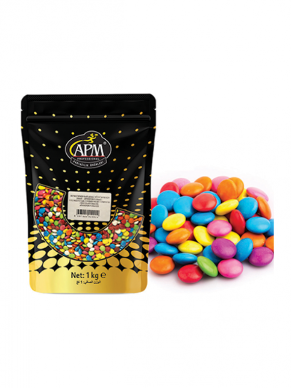 APM Renkli Şeker Kaplamalı (Minibon) Sütlü Kokolin Draje 1 Kg