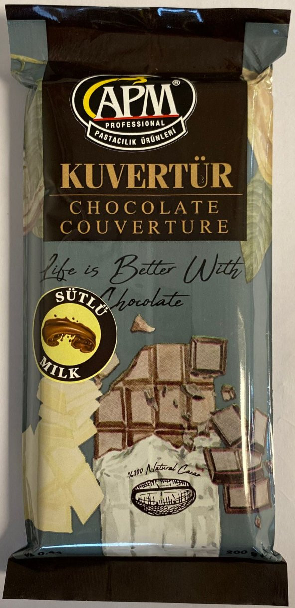 APM Kuvertür Sütlü 200 Gr