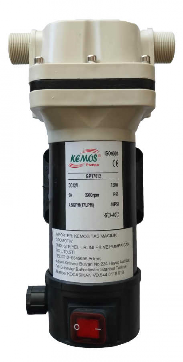 KM 17012 DİYAFRAMLI 12 VOLT POMPA