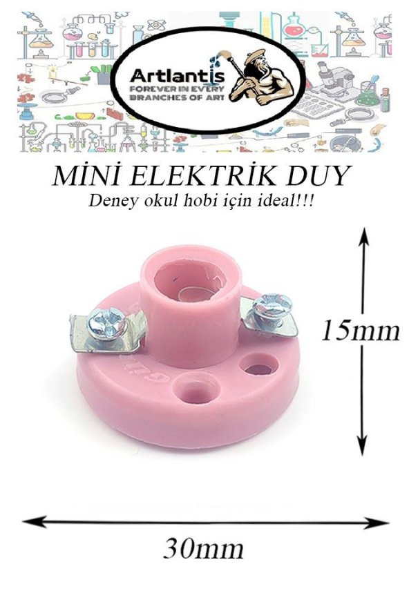 Mini Duy 10 Adet Deney Duyu Proje İçin Küçük Ampul Yuvası Minyonet Duy Okul Sınıf Elektrik Devre Deney Duyusu - 2