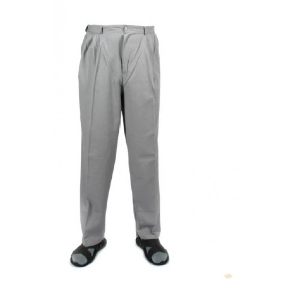 Hac Umre Kıyafeti Duble Cep Safari Takım Gabardin Kumaş Gri - 5