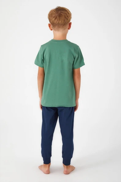 Roly Poly 3019 Garson Afterwave Erkek Çocuk Kısa Kol Pijama Takım - 12