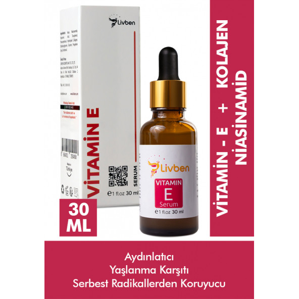 Livben İnce Çizgi ve Kırışıklık Giderici Vitamin E Serum 30 ML