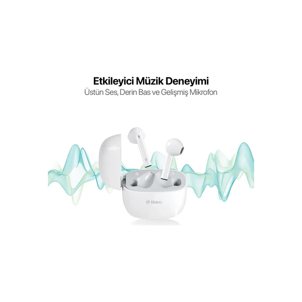 Ttec 2KM141S AirBeat Go Gerçek Kablosuz TWS Bluetooth Kulaklık Siyah - 2