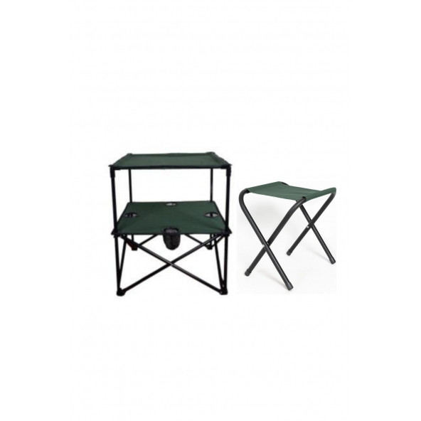 met35 Katlanır Masa + 1 Adet Kamp Taburesi - Resim 5