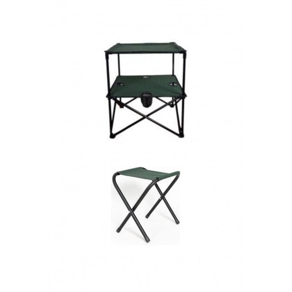 met35 Katlanır Masa + 1 Adet Kamp Taburesi - Resim 6