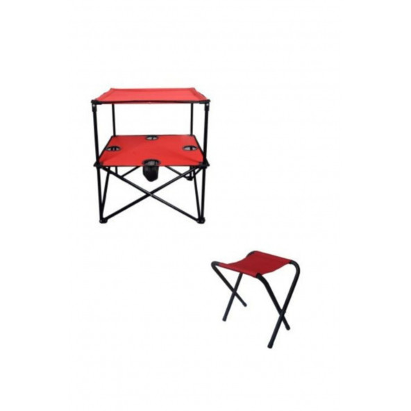 met35 Katlanır Masa + 1 Adet Kamp Taburesi - Resim 8