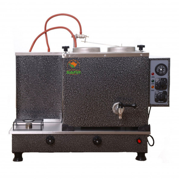 2 Demlikli TÜPLÜ Gri boyalı Çay Ocağı 2 Gözlü Gri Çay Kazanı (LPG) A++ - 2