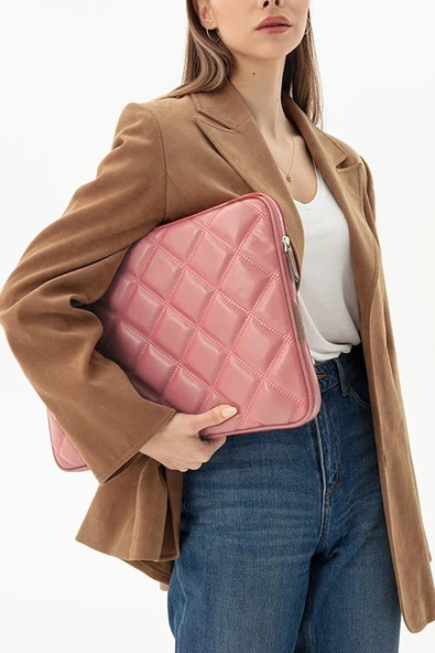 Bagorama TROY Kadın Kapitone 13.3'' Laptop Çantası Ve Tablet Kılıfı / Evrak El Çantası - 4