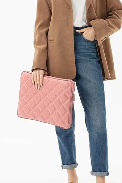 Bagorama TROY Kadın Kapitone 13.3'' Laptop Çantası Ve Tablet Kılıfı / Evrak El Çantası