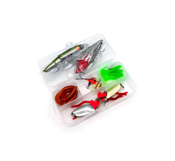 Valkyrie 28 Parça Silikon Rapala Kaşık Olta Yem ve Aksesuar Seti - 4