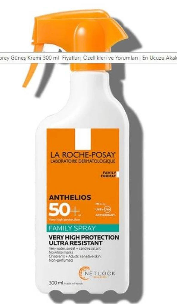 La Roche Posay Anthelios Family Spray Vücut Güneş Kremi SPF50+ 300 ml