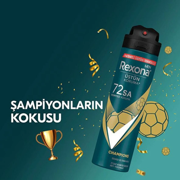 Rexona Men Champions 72 Saat Koruma Erkek Sprey Deodorant 150 ml - 5