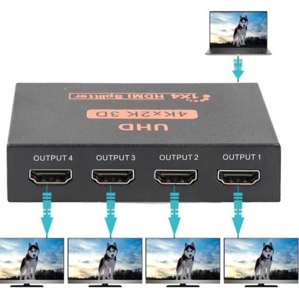 Hdm 1 Giriş 4 Çıkış 4k Hdmı Çoklayıcı Uhd 3d Hdmı Uyumlu Splitter