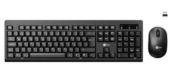 Lecoo KW210 Kablosuz - QWERTY Türkçe Dizilim Klavye, 1000DPI Optik Fare, Win/Mac Uyumlu, Sıvı Dökülmesine Dayanıklı, Tam Boyutlu Türkçe Q Klavye Mouse Seti Siyah