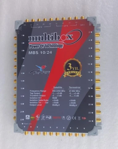 Multibox Çanak Anteni Merkezi Uydu Santrali 10/16, 12v Kaskatlı